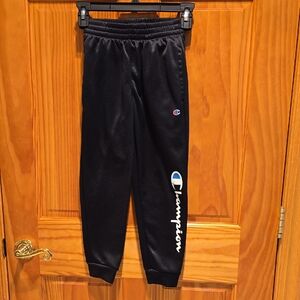Champion Black Kids Logo Jogger Sweatpants